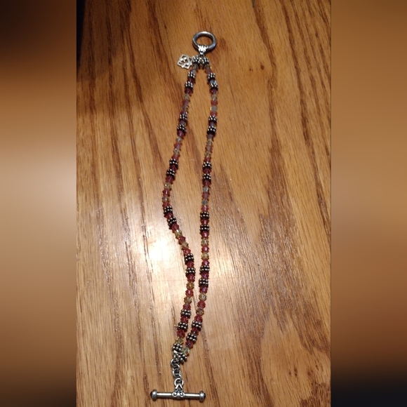 Designer sterling and crystal 2 strand bracelet - Picture 4 of 16